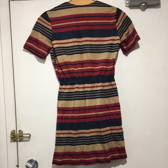 VINTAGE ZAZIE V-NECK STRIPE DRESSES SIZE S - Picture 3 of 11